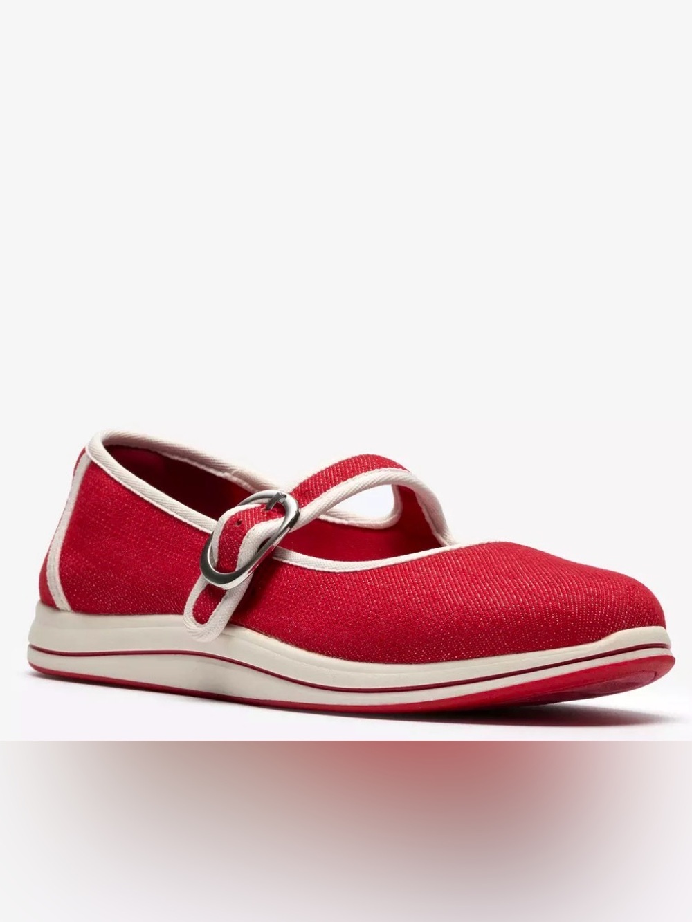 Women’s Clark’s Cloud Steppers Red Brinkley Janey Mary Jane’s Tennis Shoes Sz 11